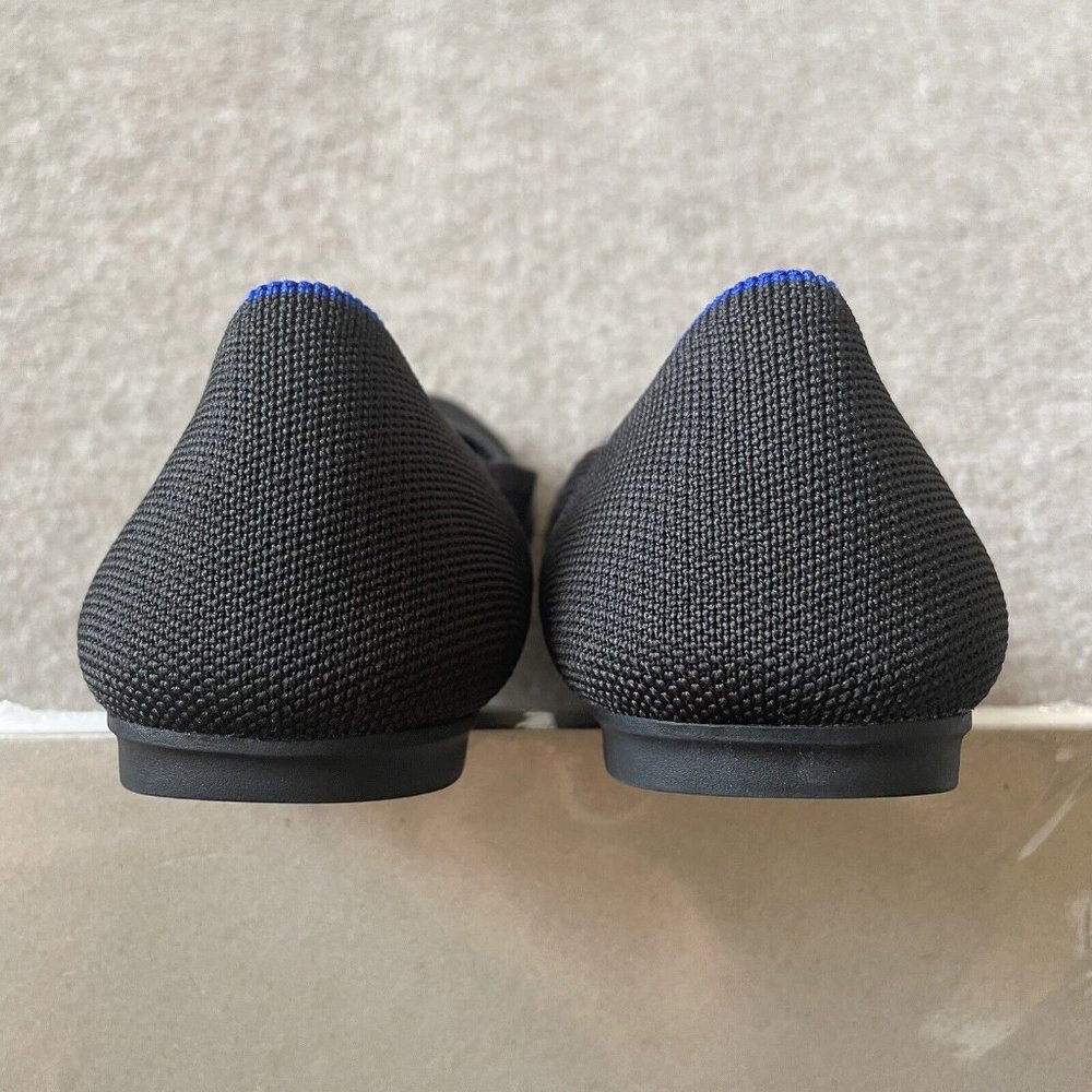 Rothy’s Shoes Womens Size 7.5 Black The Flat Round Toe Casual Knit Ballet Flats - Picture 14 of 14